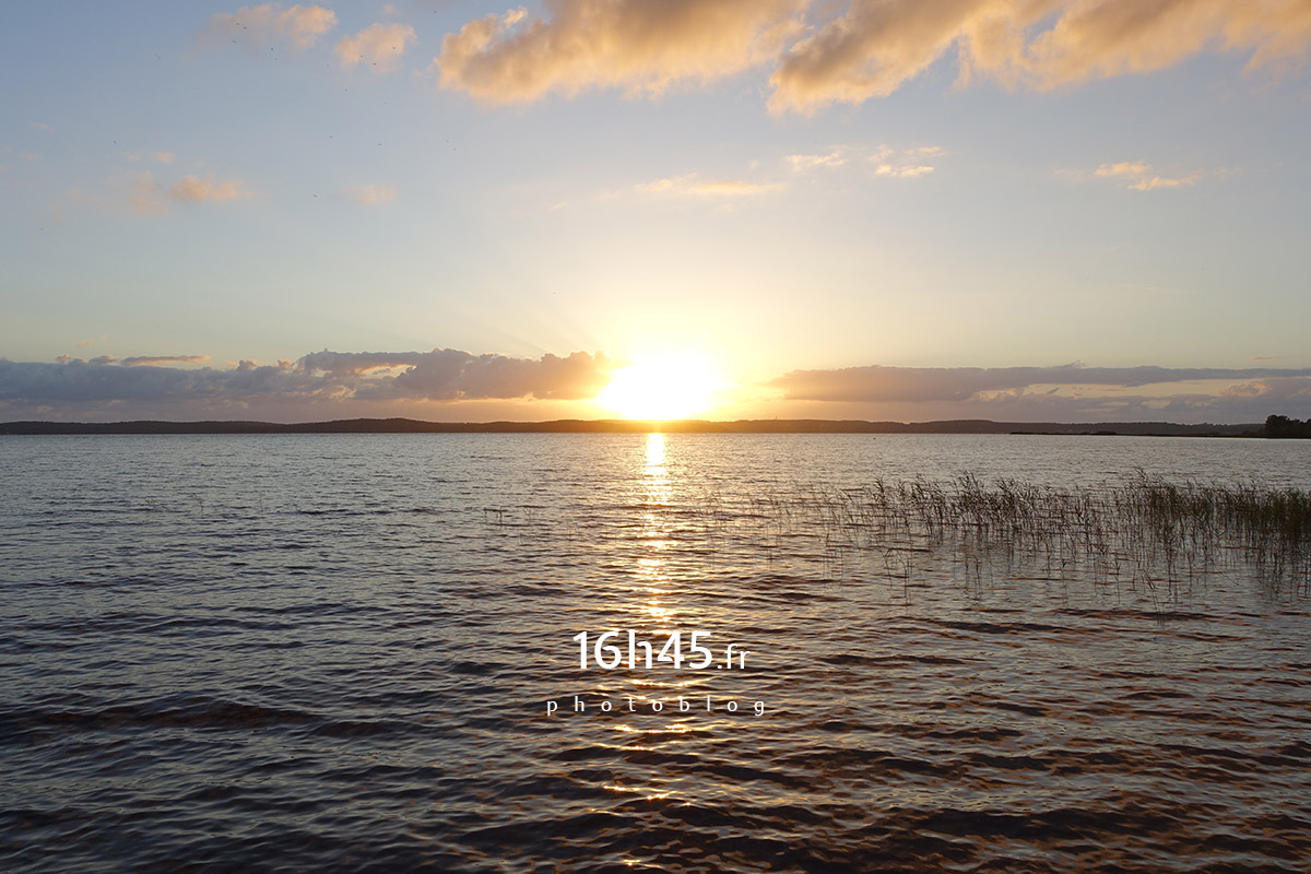 Lac de Lacanau au coucher de soleil
